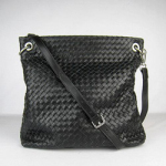 보테가 베네타  80021 Genuine leather Shoulder bag Black
