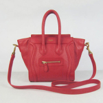 셀린느 러기지백 콤비 스몰 레드