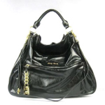 미우미우 칼프스킨 숄더백 0018 블랙