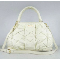 미우미우 램스킨 절개백 5663 화이트