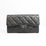 샤넬 클래식 램스킨 빈티지그레이 지갑
