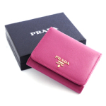 프라다 반지갑 1M0176-다크핑크