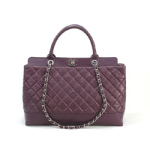 샤넬 12년 신상 칼프스킨 쇼퍼백 퍼플
