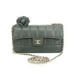 샤넬 램스킨 미니 까멜리아 그린