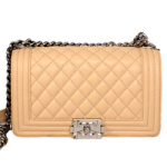 샤넬 캐비어 보이백 베이지