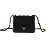 샤넬 램스킨 미니백 블랙/금장