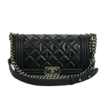 샤넬 보이백 칼프스킨 블랙