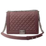 샤넬 램스킨 보이백 라지 레드