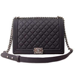 샤넬 램스킨 보이백 블랙 라지