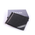 프라다 머니클립 1M1077 블랙 그레이로고