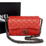 샤넬 램스킨 숄더백 레드