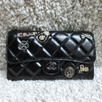 샤넬 빈티지 램스킨 3단장지갑 블랙