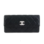 샤넬 캐비어 장지갑 블랙