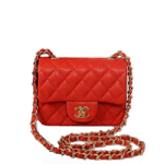 샤넬 캐비어 1115 미니 플랩백16cm 레드/금장