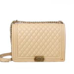 샤넬 캐비어 보이백 라잇베이지/금장 30cm