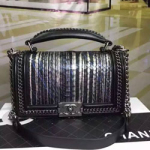 샤넬 16년 스네이크스킨 보이백