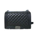 샤넬 램스킨  보이백 블랙/은장 28CM