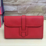 에르메스 토고가죽 H 월릿 레드