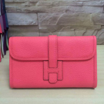 에르메스 토고가죽 H 월릿 체리핑크