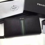 프라다 최고급버전 사피아노가죽 장지갑 블랙 2M1317