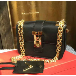 발렌티노 금장 체인 크로스백 블랙