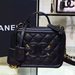 샤넬 캐비어 16년 신상 토드크로스백 블랙