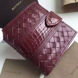 보테가 크로커 반지갑 와인