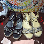 미우미우 큐빅 통굽슬리퍼