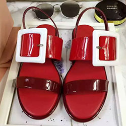 미우미우 샌들 레드