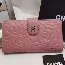 샤넬 플라워 장지갑 0571 핑크