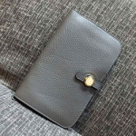 에르메스 오리지널 토고가죽 장지갑 그레이 20cm