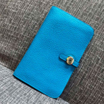 에르메스 오리지널 토고가죽 장지갑 스카이블루 20cm