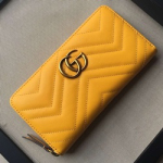 구찌 marmont 지퍼 장지갑 옐로우