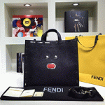 펜디 셀러이아 가죽 쇼퍼 토드백