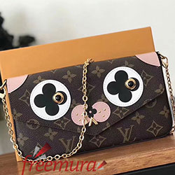 루이비통 모노그램 강아지 페이스 모티브 트리밍 포쉐트 펠리시 M67248