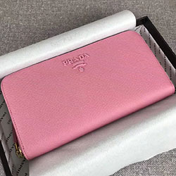 프라다 사피아노 가죽 레드 지퍼 지갑 1ML506-1