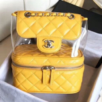 샤넬 시스루 가죽 백팩 22cm