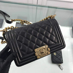 샤넬 램스킨 보이백 스몰 엔틱골드 [2가지색상] C-5622