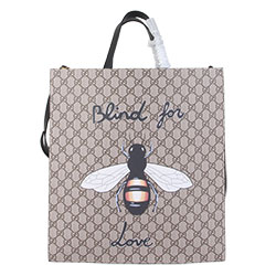 [구찌 베스티어리] 꿀벌 프린트 소프트 GG 수프림 토트백 ‎450950-1