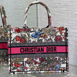 크리스찬디올 이중 자수 장식 패브릭 백 (이니셜 가능) 36cm